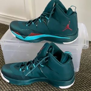 Jordan Super Fly 2 Dark Sea Basketball Shoes Sz 10